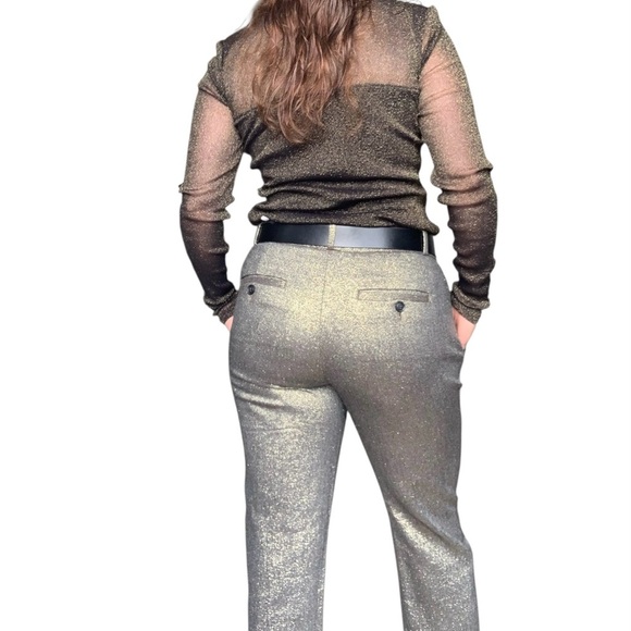Banana Republic Middle rise skinny pants Gold  size 4 - Picture 4 of 10